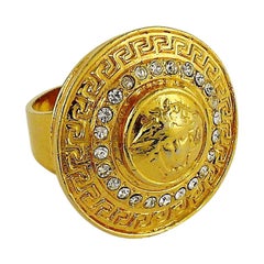 Gianni Versace - Bague médusa vintage ornée de bijoux