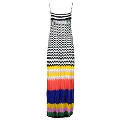 Missoni Mare Multicolor Knit Spaghetti Strap Dress Sz 42