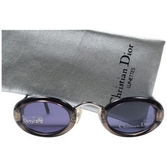 New Retro Christian Dior 2956 Oval Small Translucent Grey Optyl Sunglasses