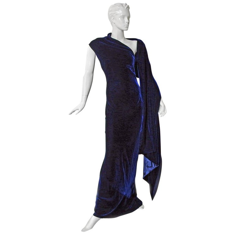 blue gold dress meme McQueen  McQueen Denim Midi Dress in Barcelona or Shop Online Mujer  721-000250 01