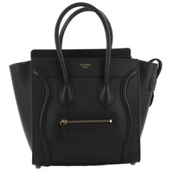 Celine Luggage Handbag Smooth Leather Micro