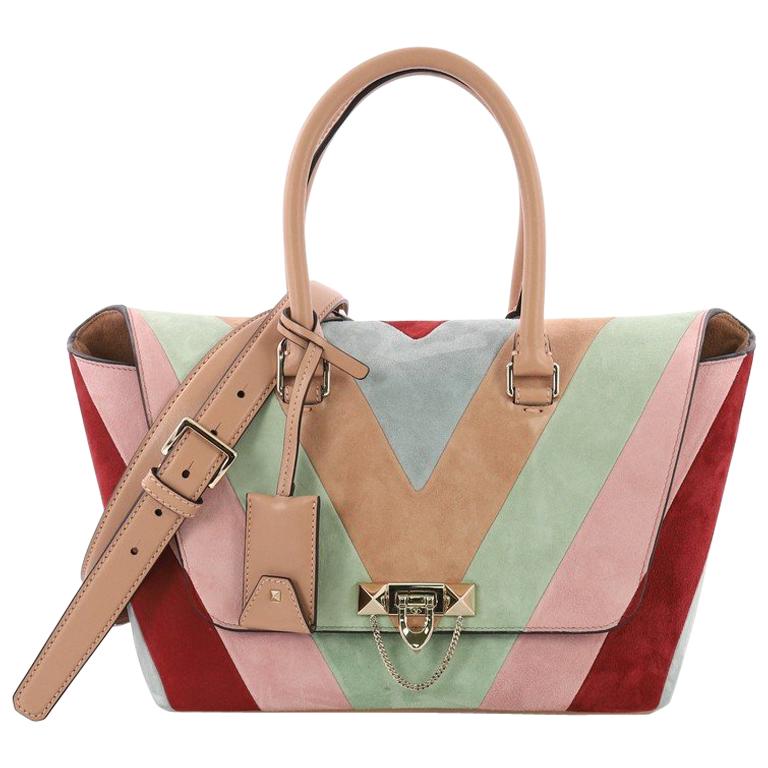 Demilune Flap Suede Small at 1stDibs | dome satchel, valentino demilune bag
