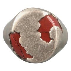 MAISON MARTIN MARGIELA Ring aus Silber:: Messing und Stein:: Größe 10::5