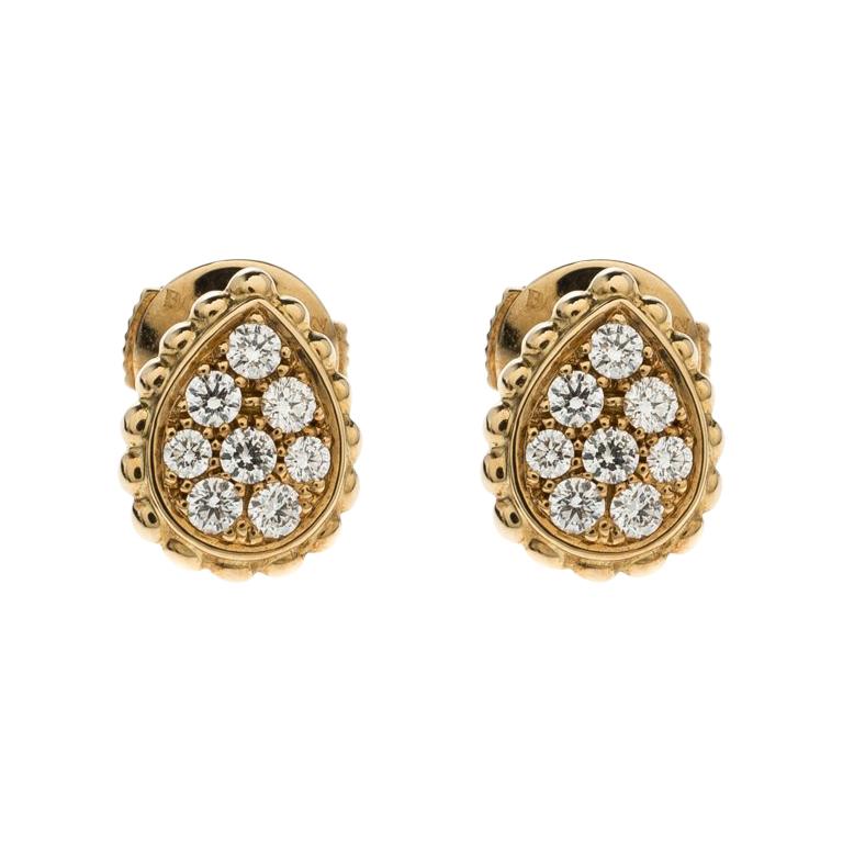 Boucheron Diamond Gold Serpent Boheme Earrings