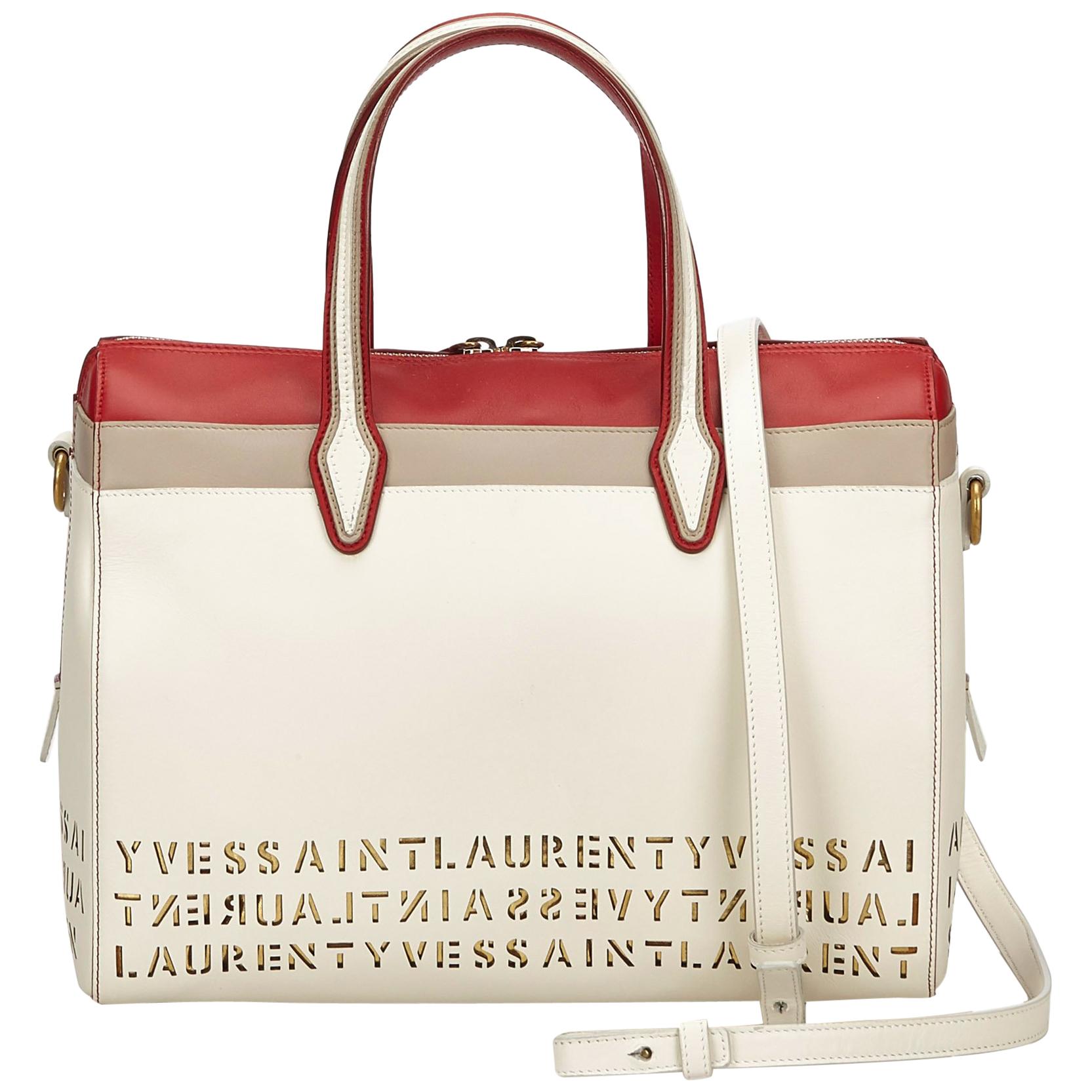 YSL White Sac Flirty Satchel