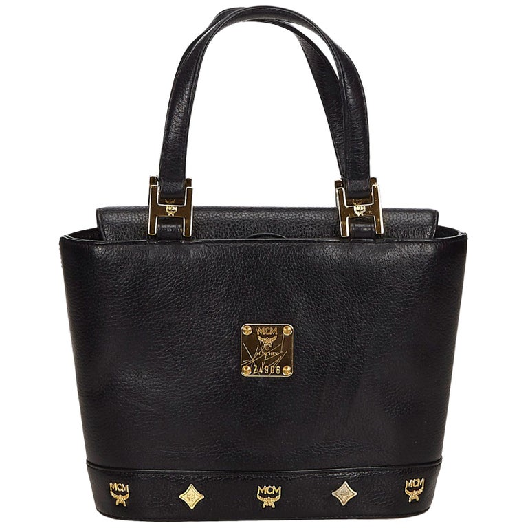 MCM Black Leather Handbag at 1stdibs