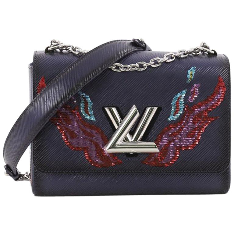 Replica Louis Vuitton Twist MM Bag In Black Epi Leather M50282