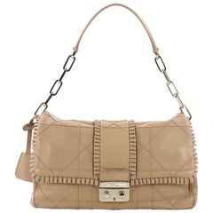 Christian Dior New Lock Ruffle Flap Bag Cannage Quilt Lambskin