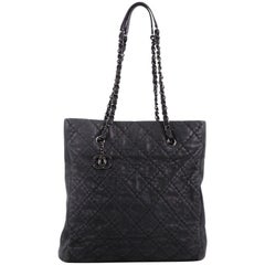 Chanel CC Charm Tote Quilted Iridescent Calfskin Tall 
