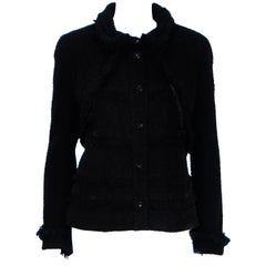 Chanel Black Tweed Top with Jacket Overlay 2008 Runway Collection 44