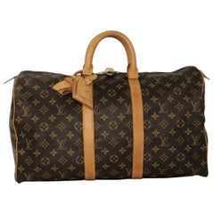 Vintage  Louis Vuitton Monogram Keepall 45 Top Handle Travel Bag