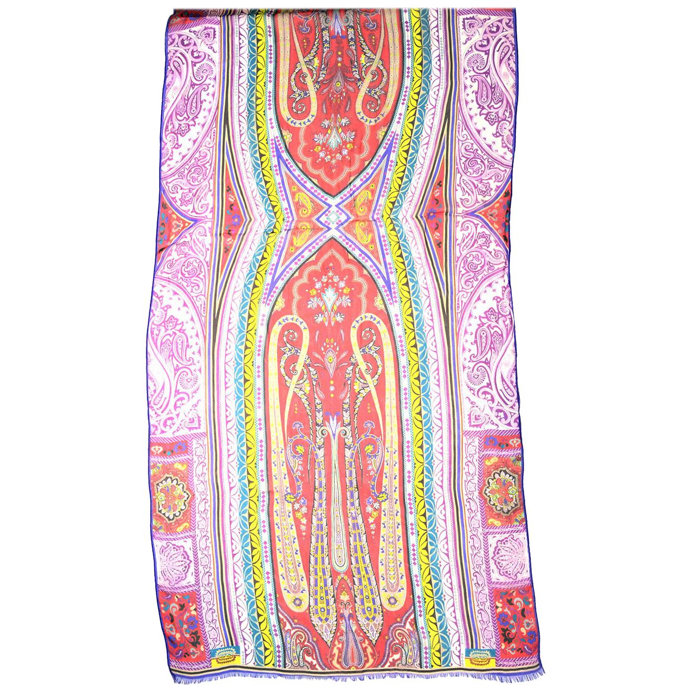 Etro Multi-Color Sheer Silk Paisley Print Scarf

Made In: Italy
Color: Multi-color
Materials: 100% silk
Overall Condition: Excellent pre-owned condition 

Measurements: 
64.5