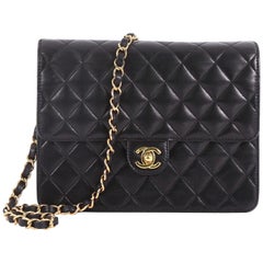 Chanel Vintage Clutch with Chain Quilted Leather Small