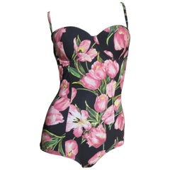 Dolce & Gabbana Flower Pattern Swimsuit