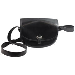 2003 Hermes Black Box Leder  Braune Balle de Golf Crossbody Tasche