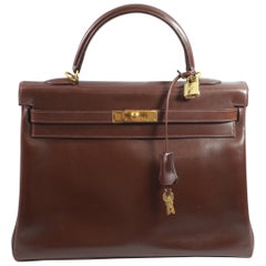 2003 Hermes Kelly 35 in Brown Leather