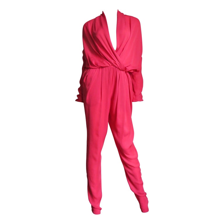 Lanvin New S/S 2014 Silk Jumpsuit For Sale at 1stDibs