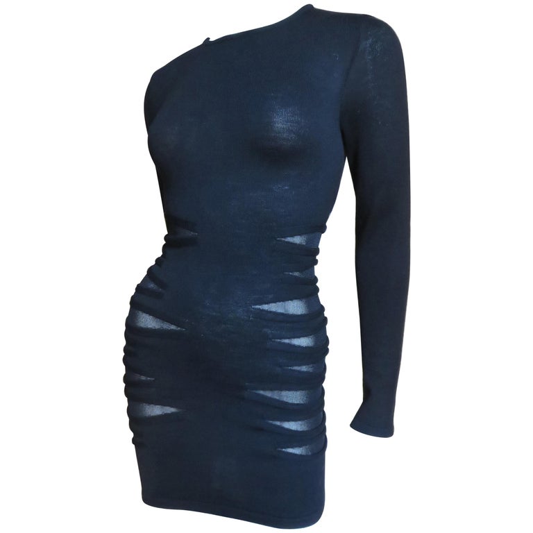 Versace Bodycon Dress with Mesh Cutouts For Sale