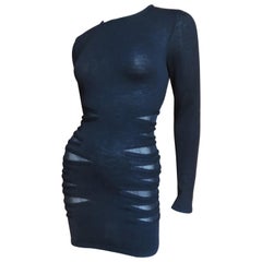Versace Bodycon Dress with Mesh Cutouts
