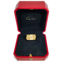 Cartier 18k Gold Panther Band Ring with Box