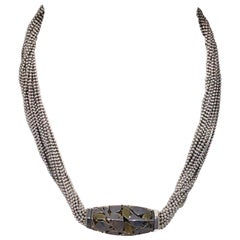 Cartier 18k Gold and Sterling Silver Multi-strand Bead Necklace