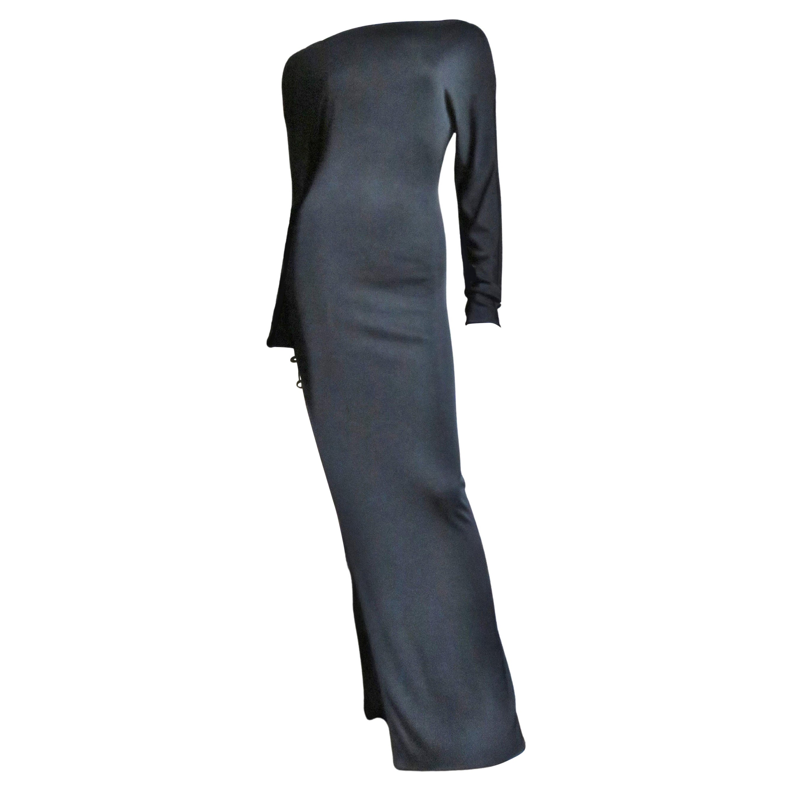 Trussardi Gown with Leather Straps For Sale
