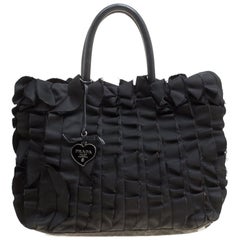 Vintage Prada Handbags And Purses 779 For At 1stdibs Prada Black Nylon Ruffle Tote