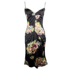 Dolce&Gabbana Kleid mit Blumendruck und Schal 44 / 8 Neu