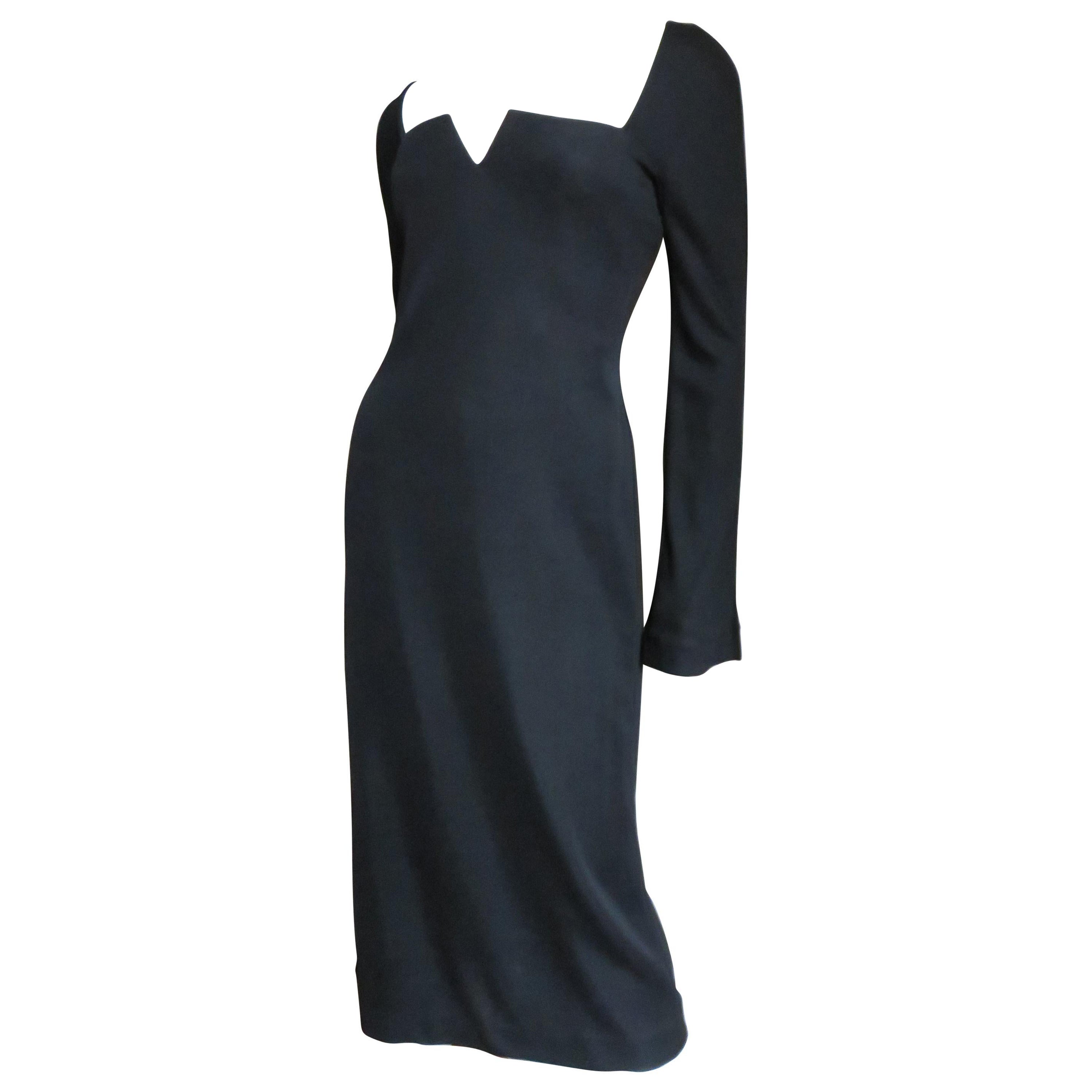 Gianni Versace Couture 1990s Bell Sleeve Dress For Sale