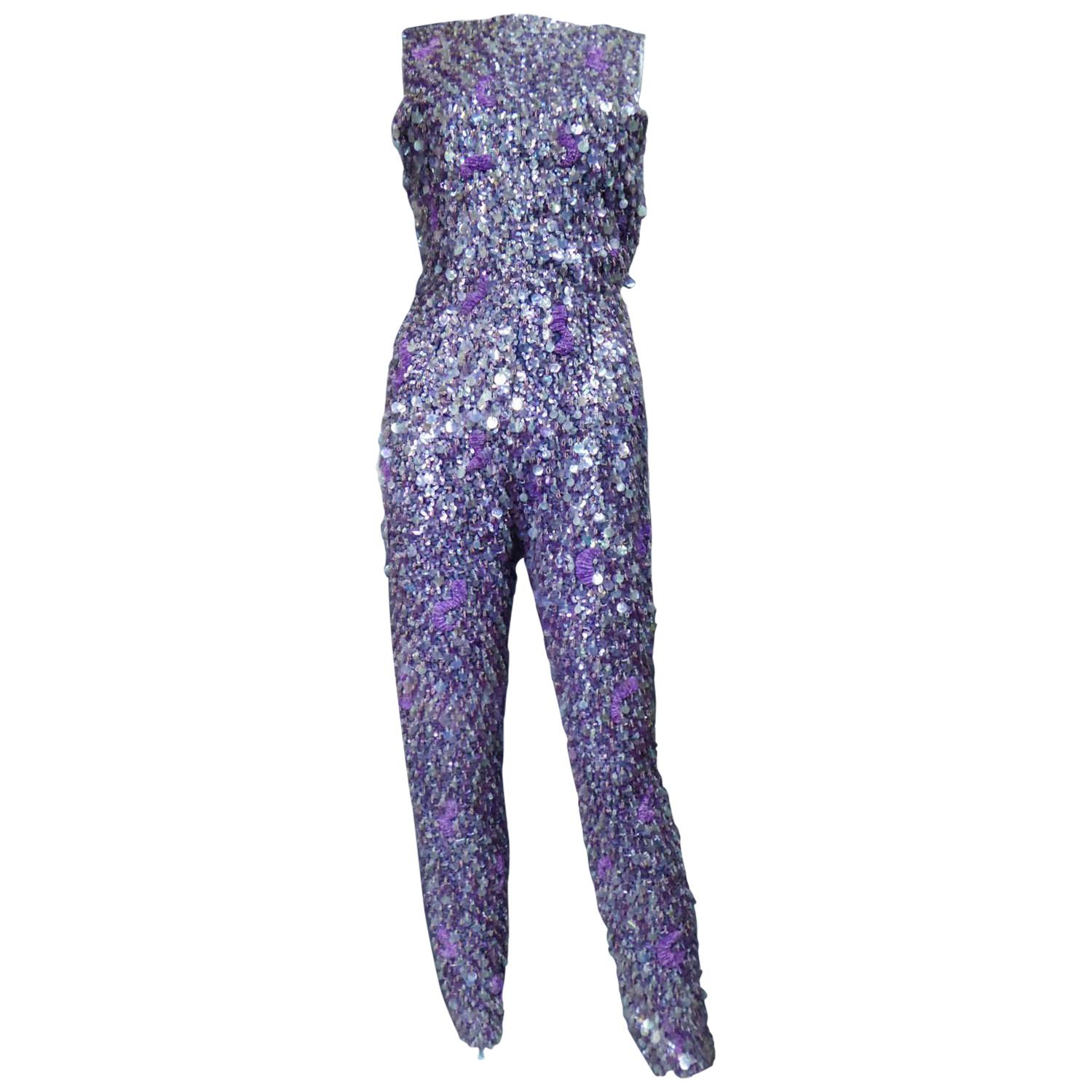 sequin trouser suit