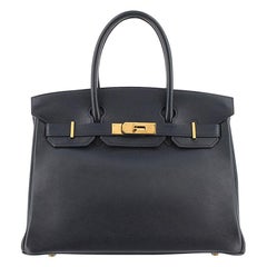 Hermes Evercalf Birkin 30 Black & Navy