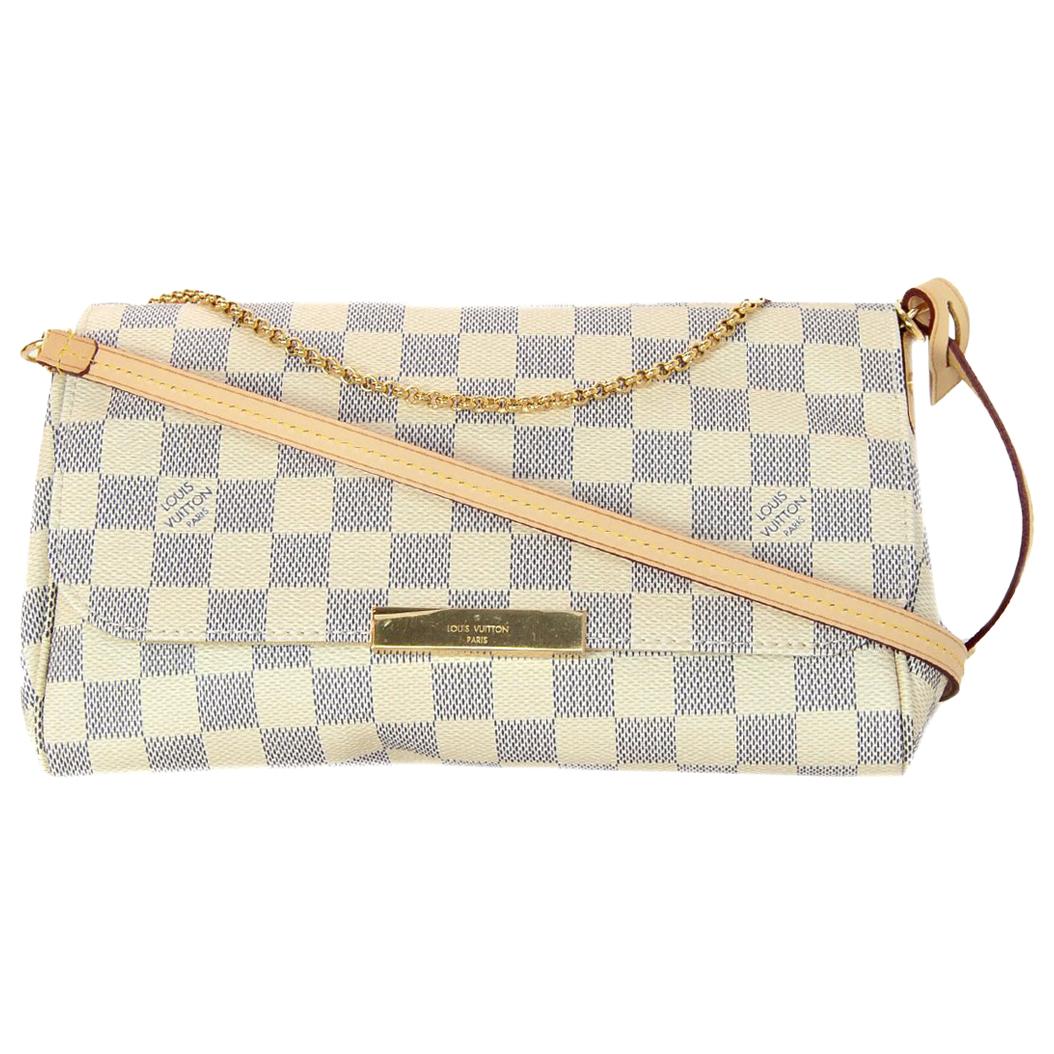 Louis Vuitton 2018 Damier Azur Canvas Favorite MM Crossbody Bag