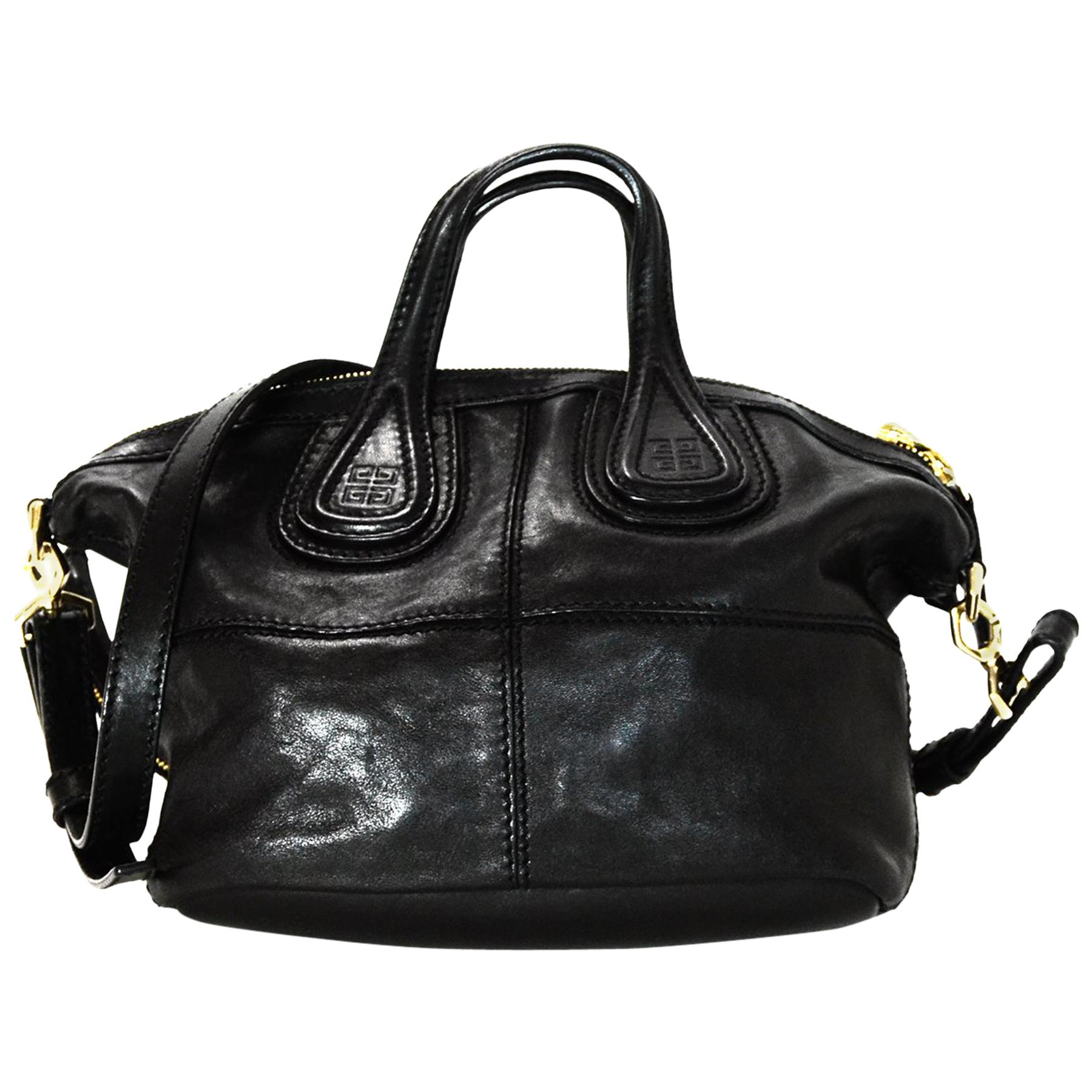 Givenchy Black Lambskin Leather Micro Nightingale Crossbody Bag