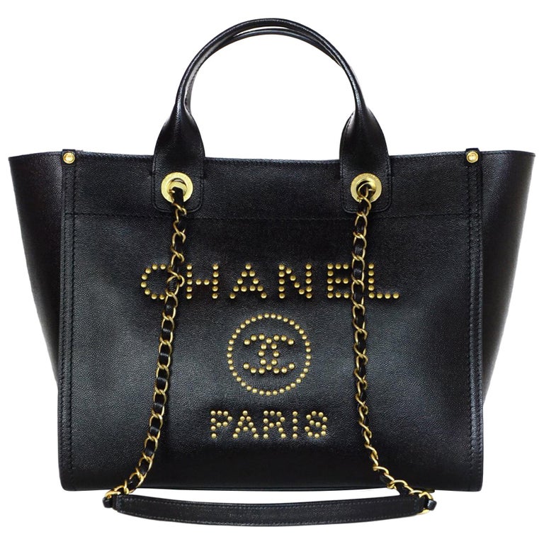 Chanel Deauville Tote Canvas Small Auction