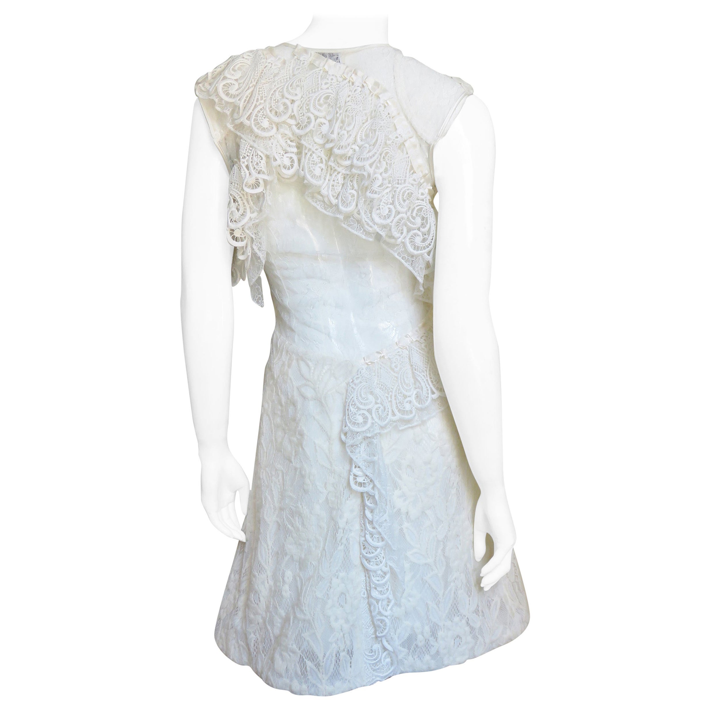 Nina Ricci Romantic Runway Delight Lace Confection Dress Gown For Sale ...