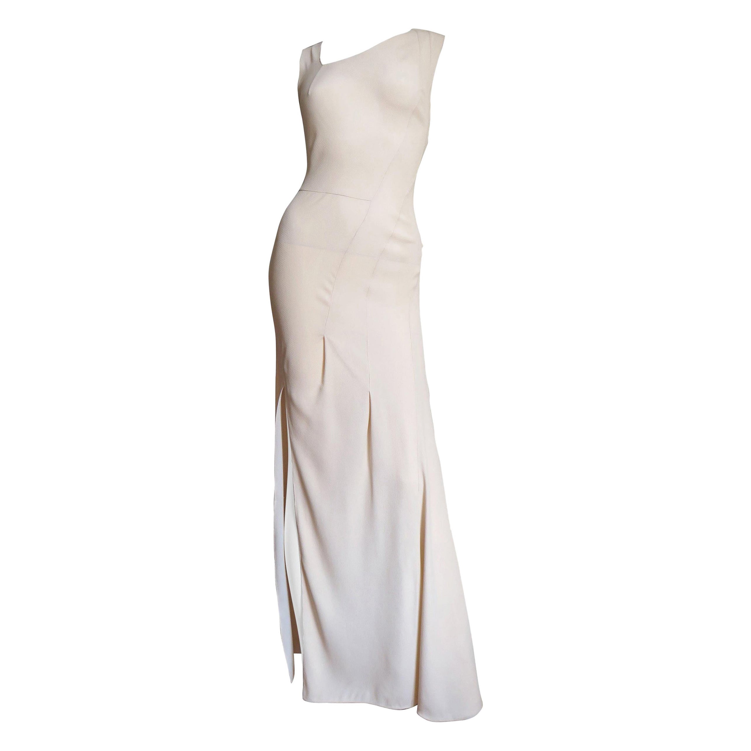 John Galliano for Christian Dior Pale Pink Silk Seam Gown For Sale