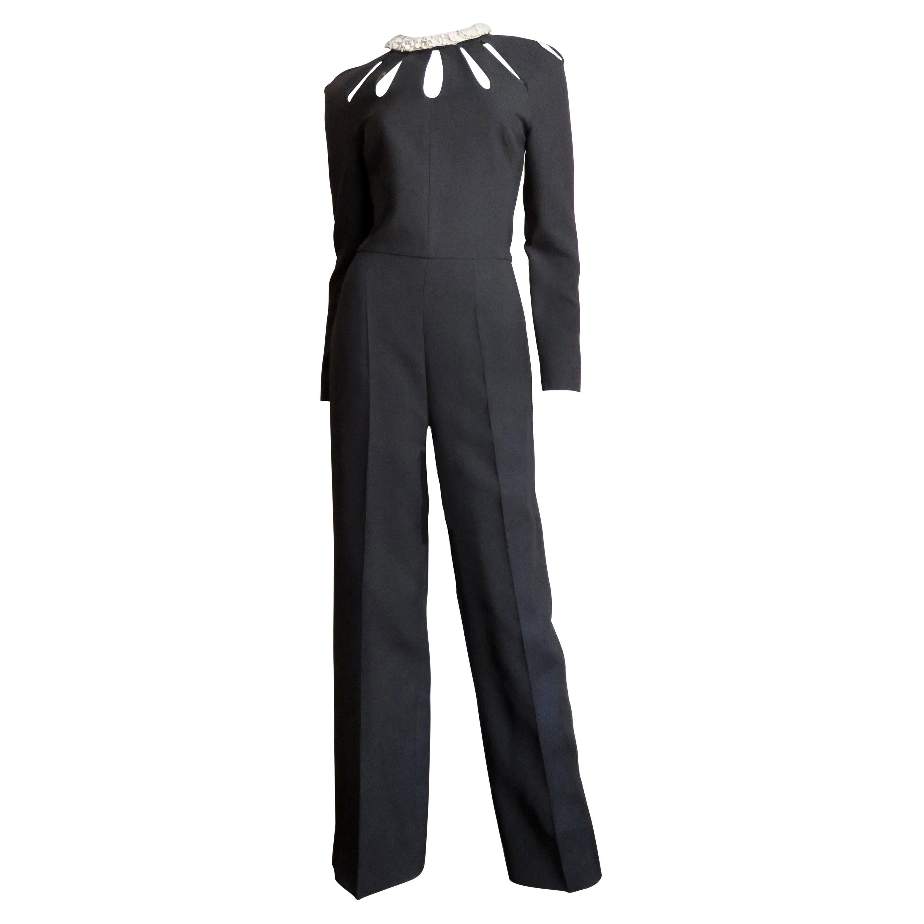 Valentino New Silk Cut out Jumpsuit For Sale