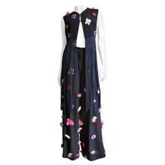 Dolce & Gabbana Flower Applique Pants and Fringe Trim Top