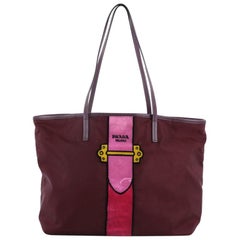 Prada Cahier Tote Bag Tessuto With Velvet Large