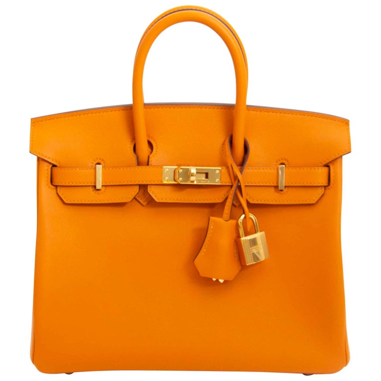 Hermes Birkin 25 Orange swift ghw  Hermes birkin, Hermes birkin 25,  Fashion bags