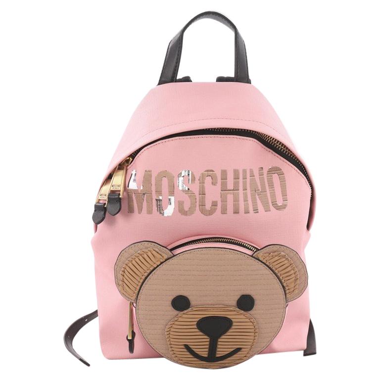 Moschino Teddy Bear Backpack Embellished Leather at 1stDibs