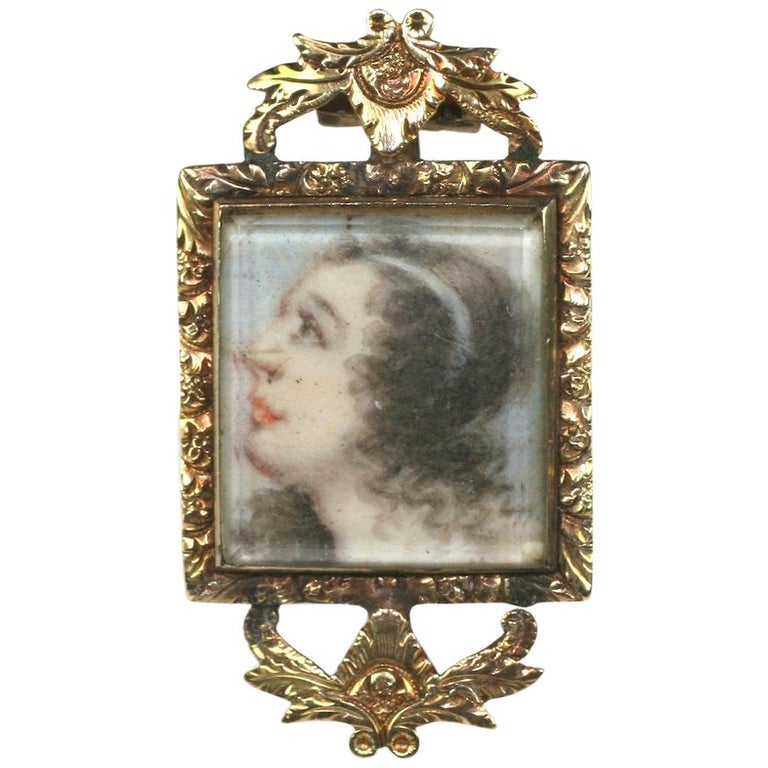 Georgian lover's eye brooch, late 18th century, offered by Vintage Luxury