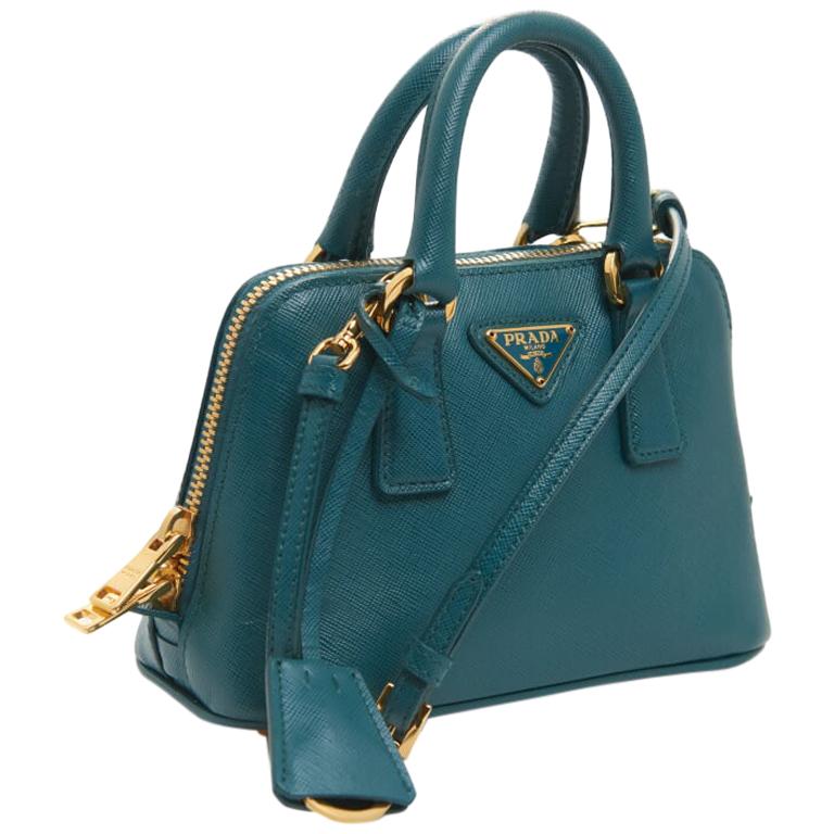 Prada mini promenade saffiano luxe bag For Sale at 1stDibs