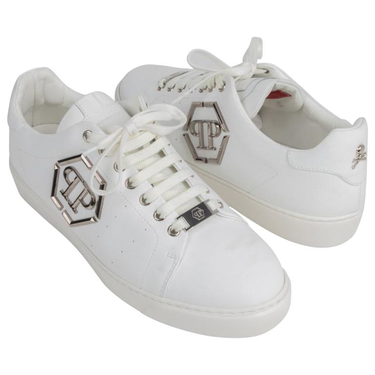 Philipp Plein Shoe Men's White Simpson Sneaker 42 / 9 at 1stDibs