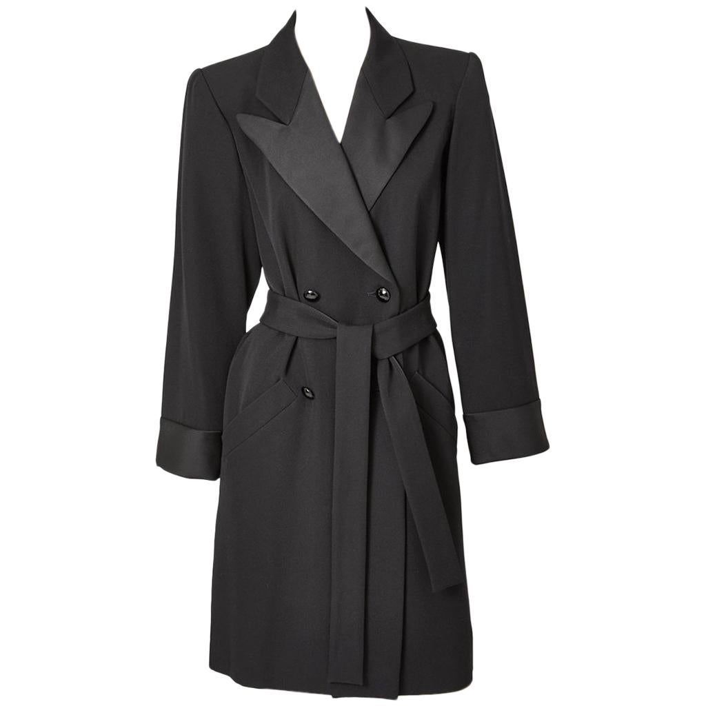 Yves Saint Laurent Rive Gauche Tuxedo Coat Dress