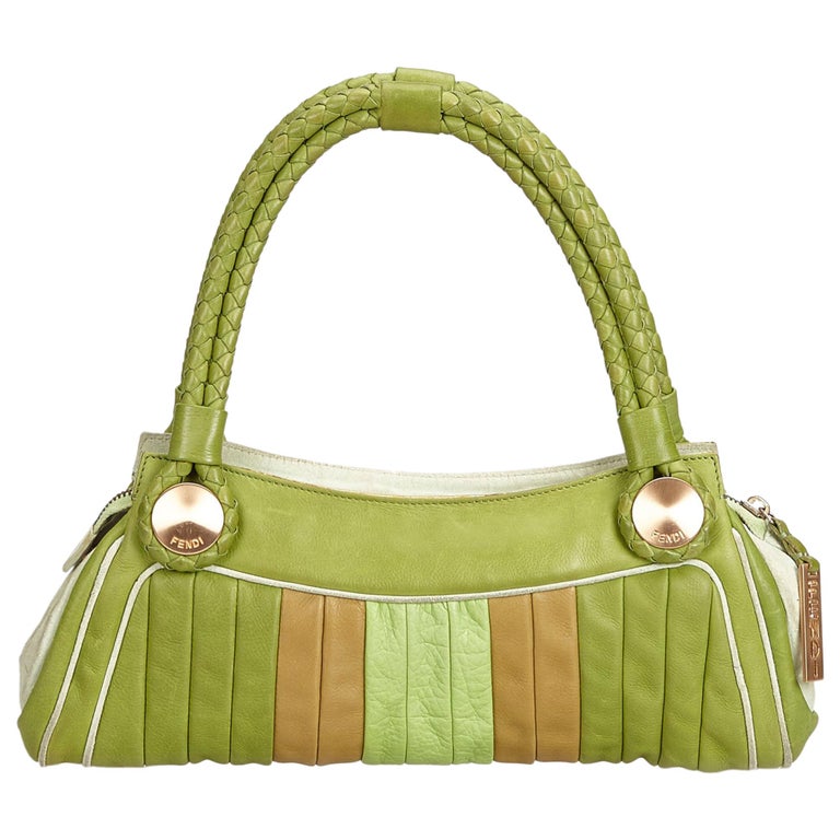 Fendi Green Leather Handbag For Sale at 1stdibs