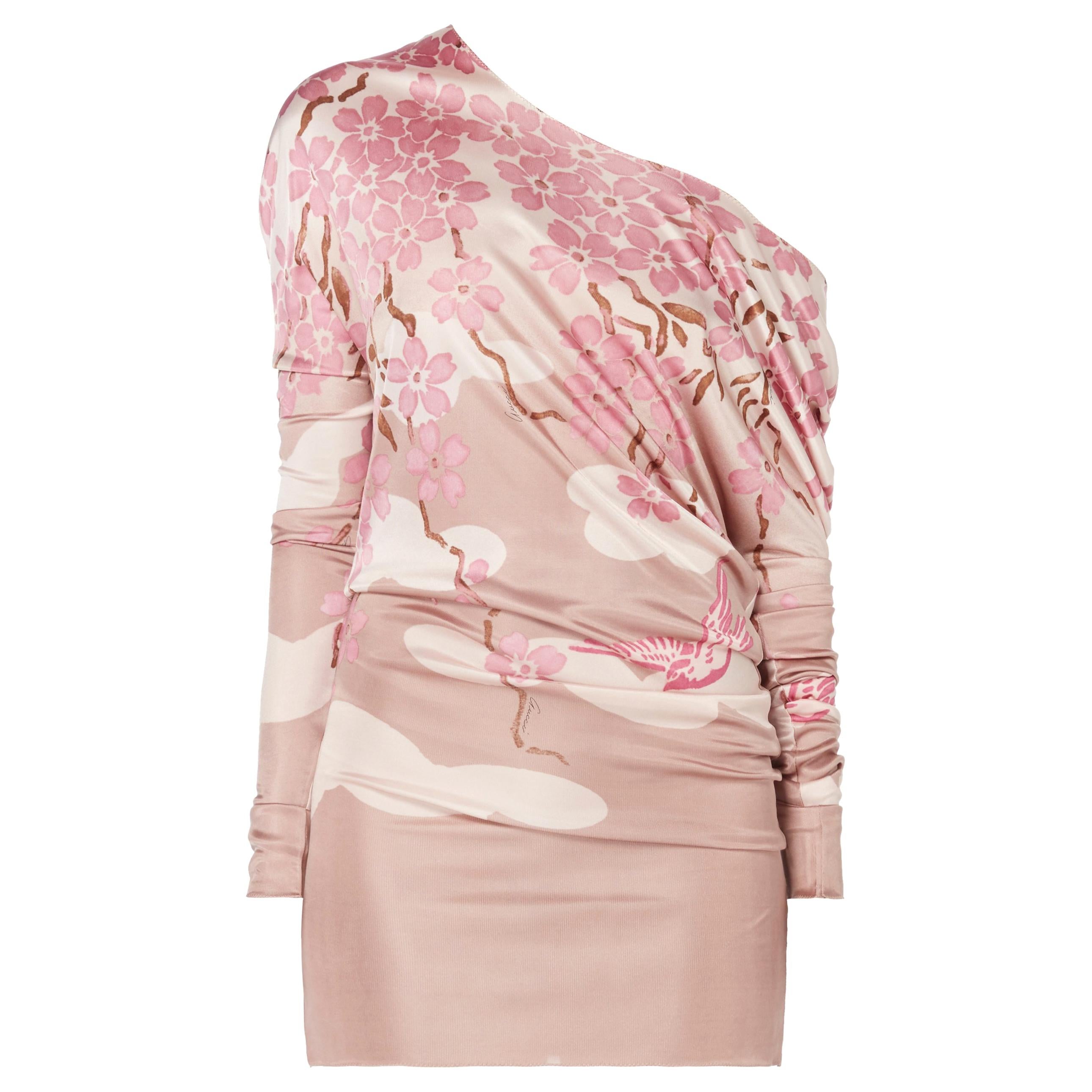 Tom Ford for Gucci, Pink print dress, Spring/Summer 2003 For Sale