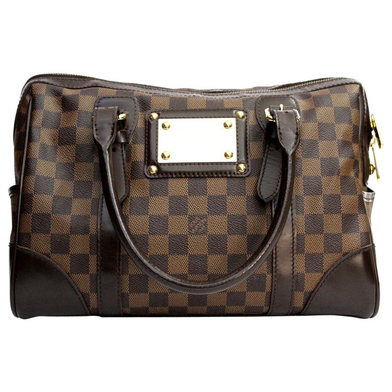 LOUIS VUITTON Damier Ebène Canvas Berkeley Bag - Chelsea Vintage Couture