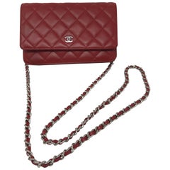 Chanel Red Lambskin WOC