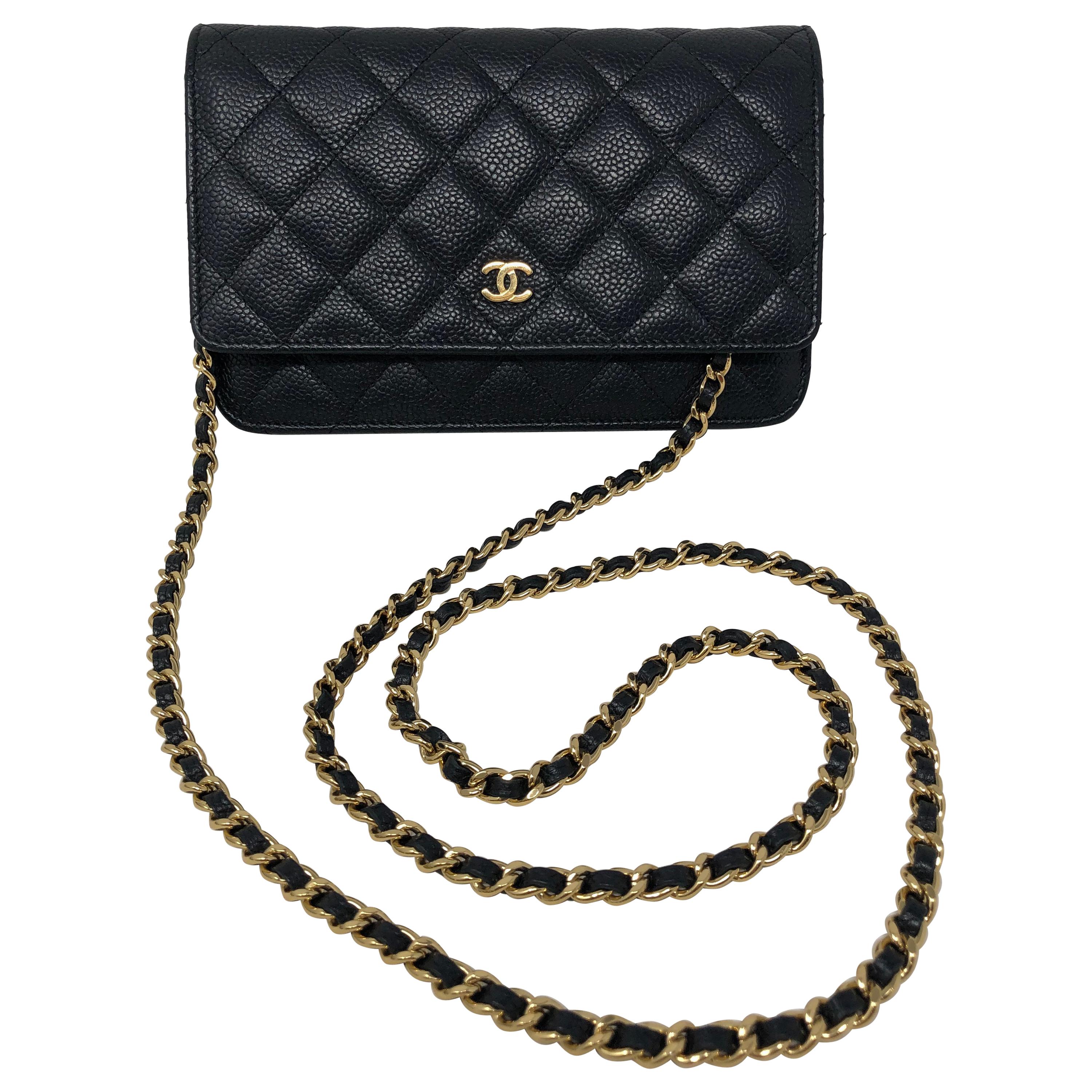 Chanel Black Caviar Leather WOC 